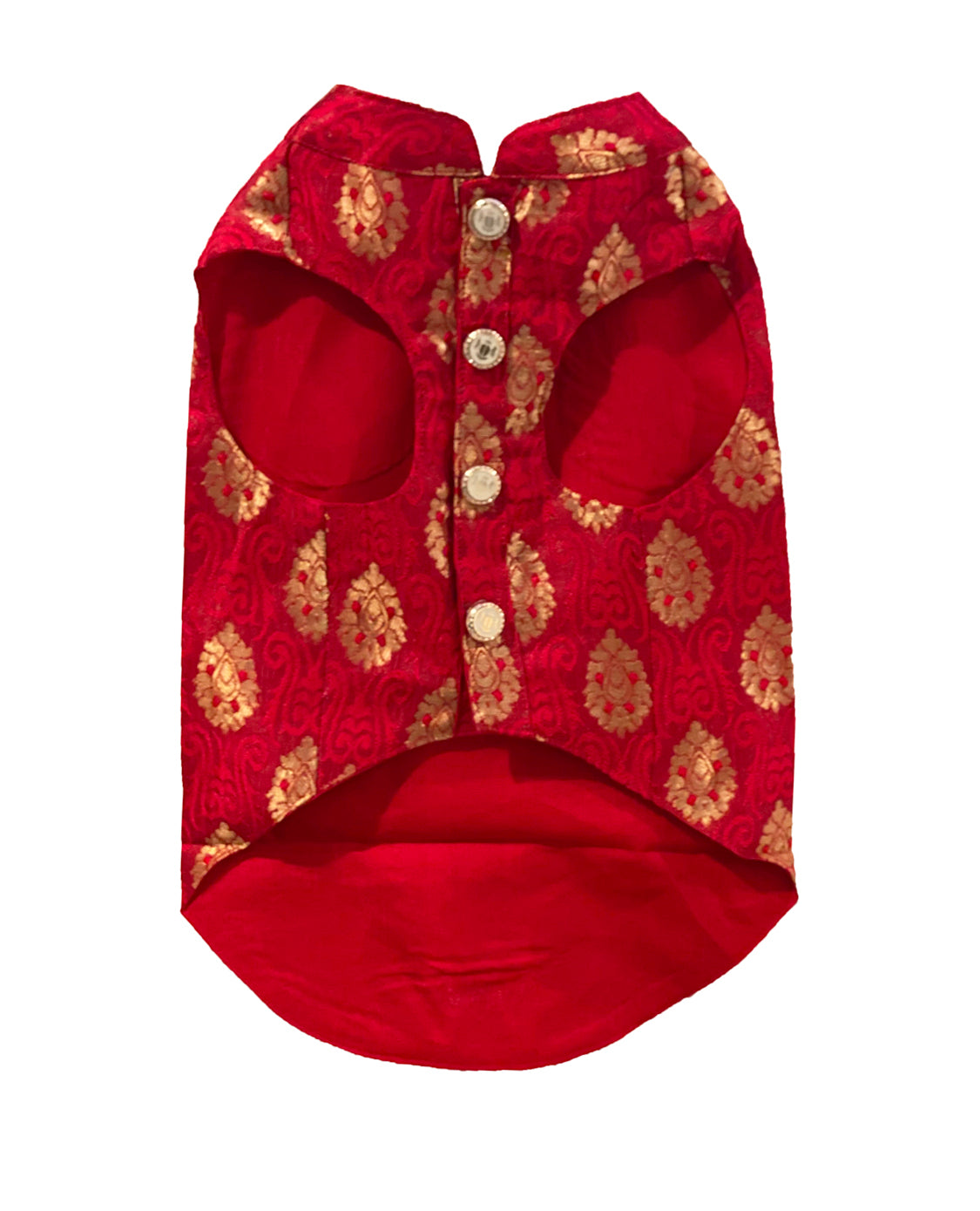 Dogwali Brocade Vest- Red